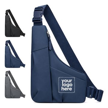 Slim Polyurethane Leather Sling Bag