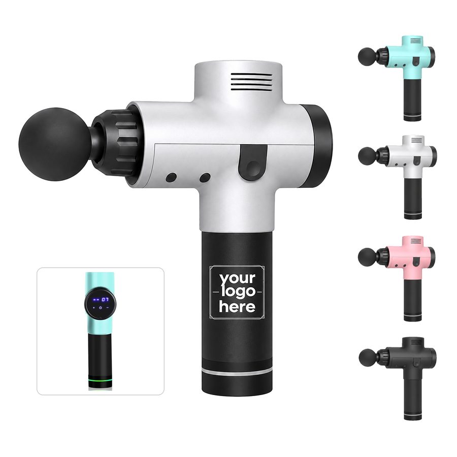 T-Shaped Electric Massager With Interchangeable Heads