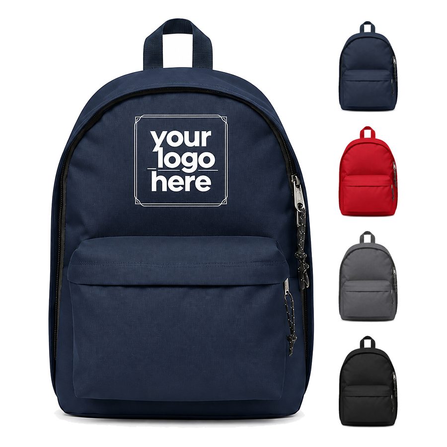 Rounded Polyester Backpack With Interior Sleeve
