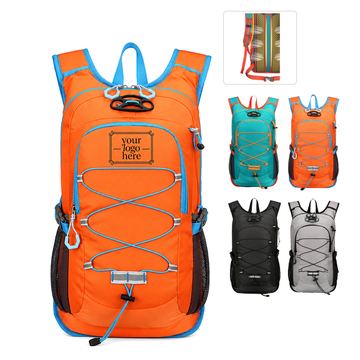 Fabric Hiking Backpack With Front Elastic Cord