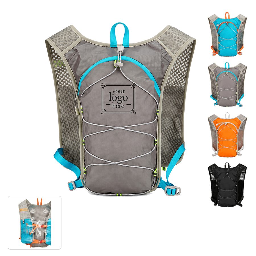 Slim Hydration Backpack With Mesh Panels
