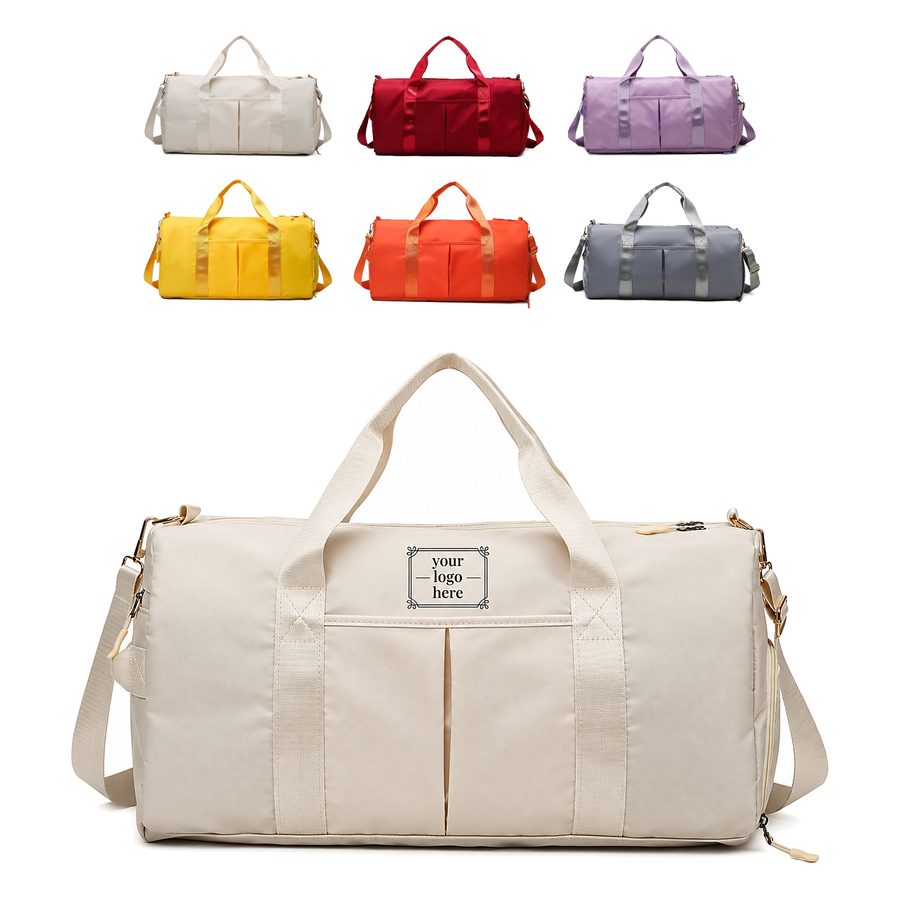 Oxford Fabric Duffel Bag With Separate Shoe Storage
