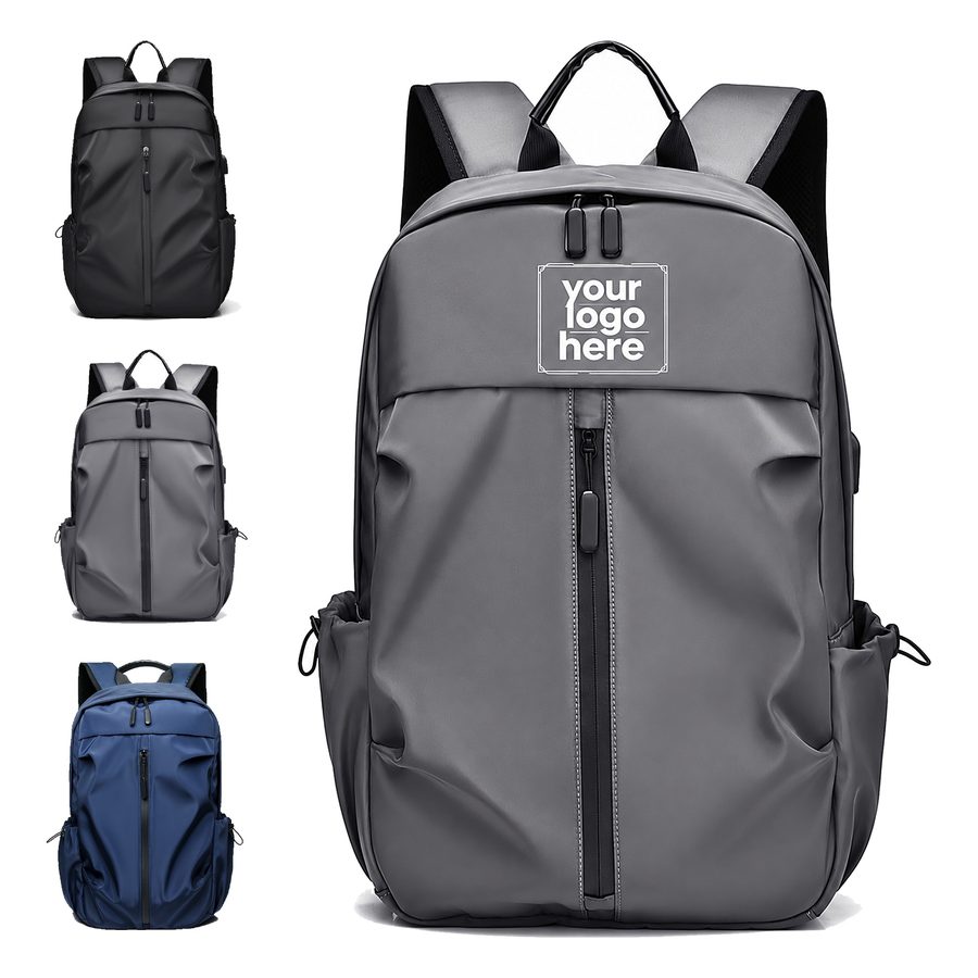 Polyester Backpack With Drawcord Side Pockets