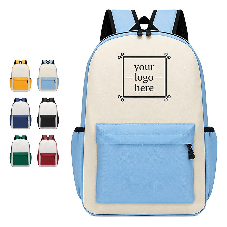 Oxford Cloth Backpack With Covered Front Pocket