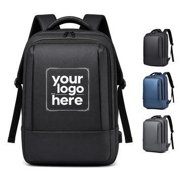 Rectangular Laptop Backpack With Interior Organizer Pockets