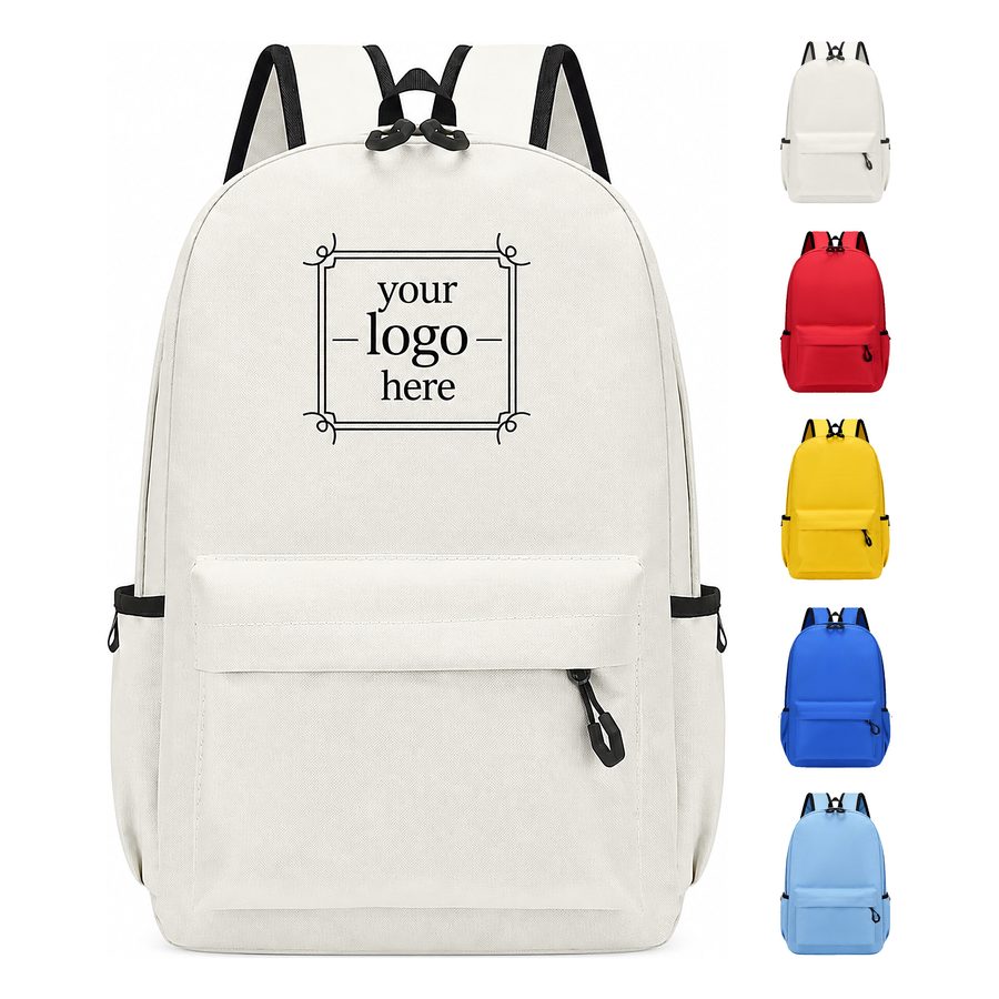 School Backpack With Front And Side Pockets