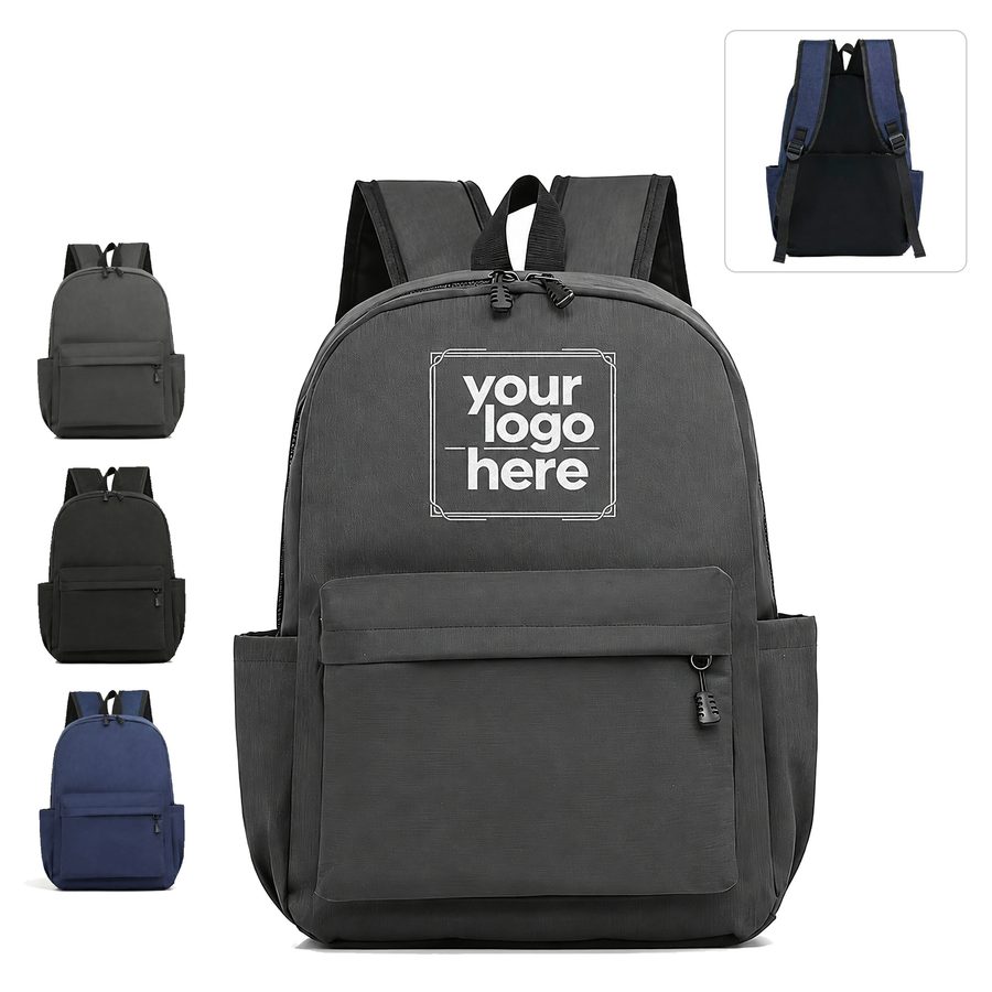 Double-Zip Fabric Backpack