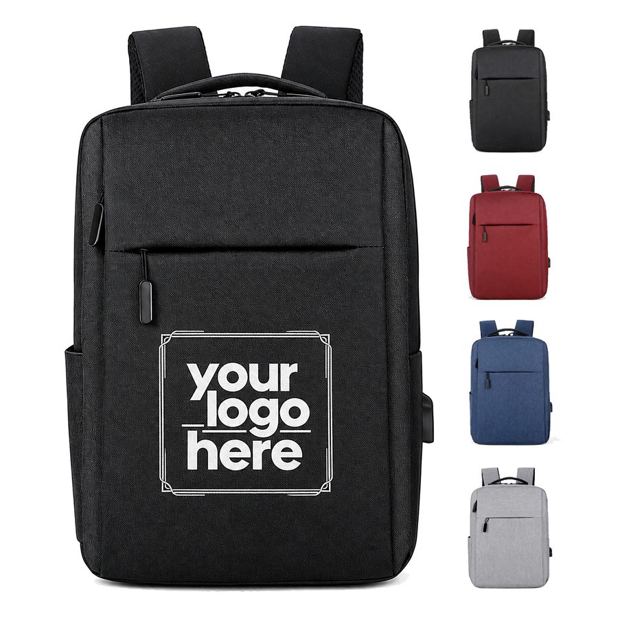 Slim-Profile Laptop Backpack With Side Port