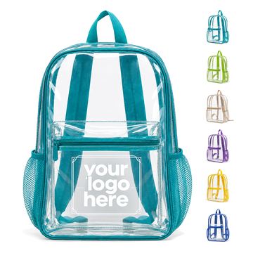 Clear Backpack With Two Mesh Side Pockets