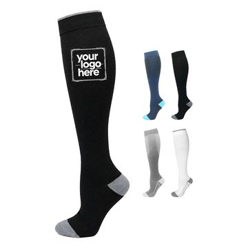 Nylon Compression Sock With Zoned Knitting
