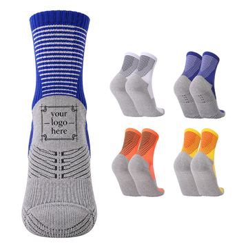 Crew-Length Athletic Sock With Ribbed Cuffs