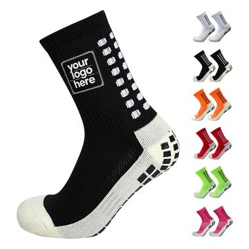 Mesh-Knit Crew Sock With Square Grips