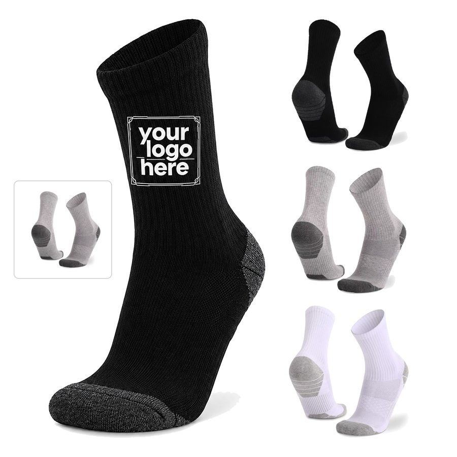 Crew Sock With Contrasting Foot Panels
