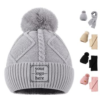 Cable-Knit Beanie, Scarf And Touchscreen Glove Set