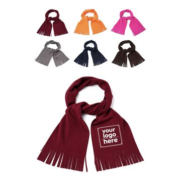 Fringed Polyester Winter Scarf
