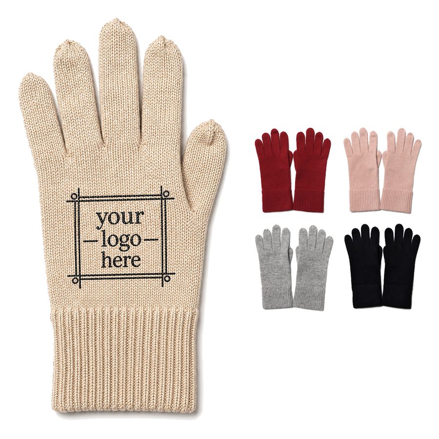 Five-Finger Cashmere Glove With Extended Cuffs