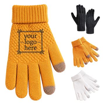 Men’s Ribbed-Cuff Touchscreen Glove