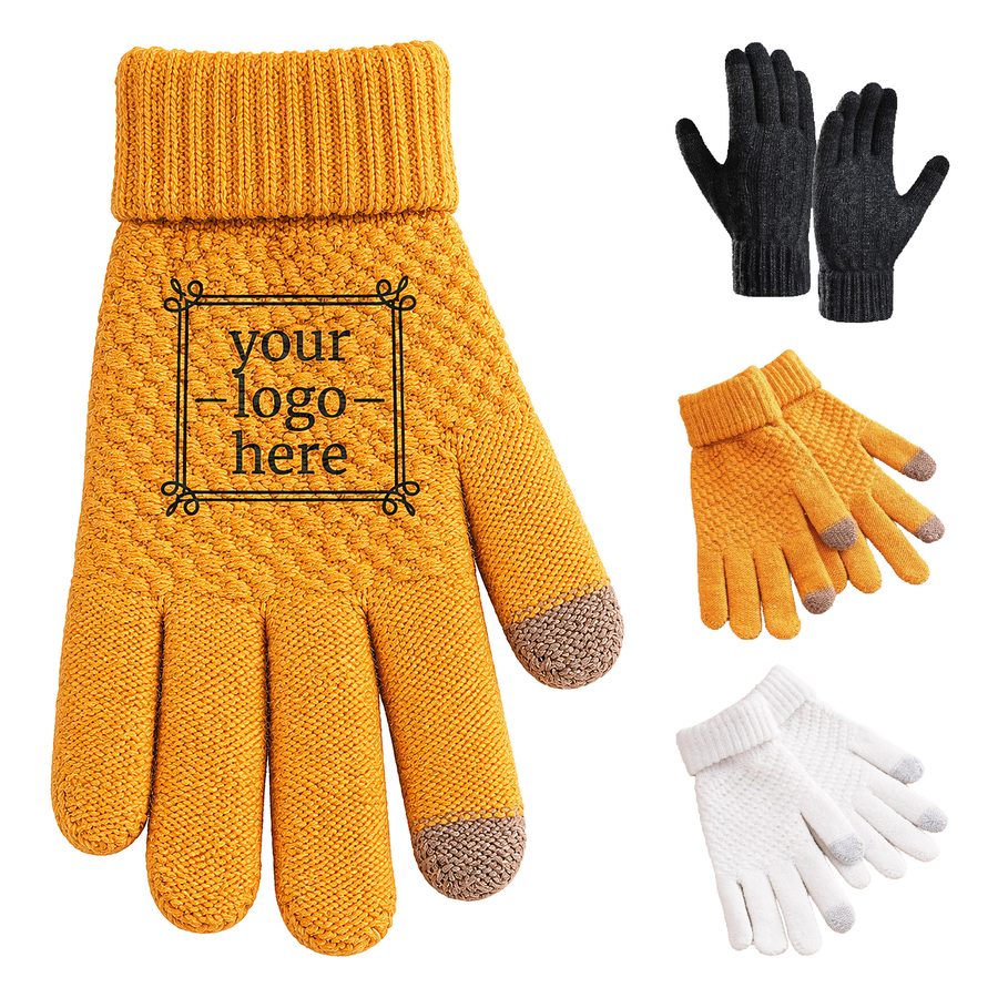 Men’s Ribbed-Cuff Touchscreen Glove