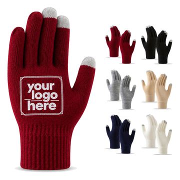 Long-Cuff Knitted Touchscreen Glove
