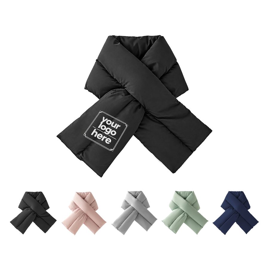 Padded Scarf With Cross-Over Fastening