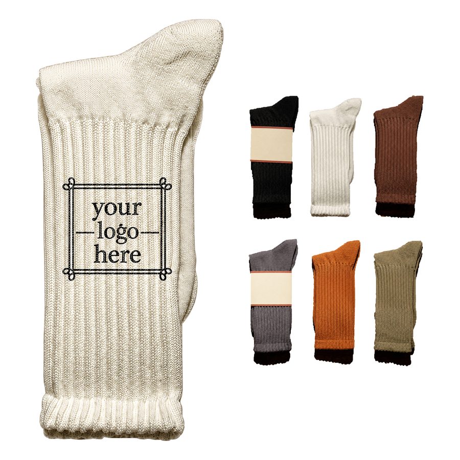 Ribbed Slouch-Style Crew Sock