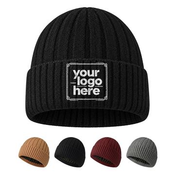 Plush-Lined Ribbed Beanie
