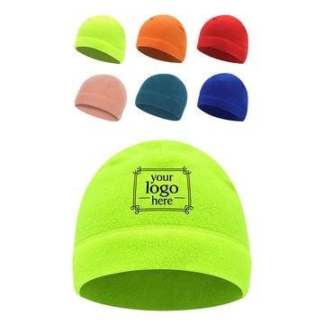 Fleece Beanie With Double-Layer Edge Band