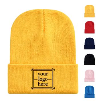 Folded-Cuff Acrylic Beanie
