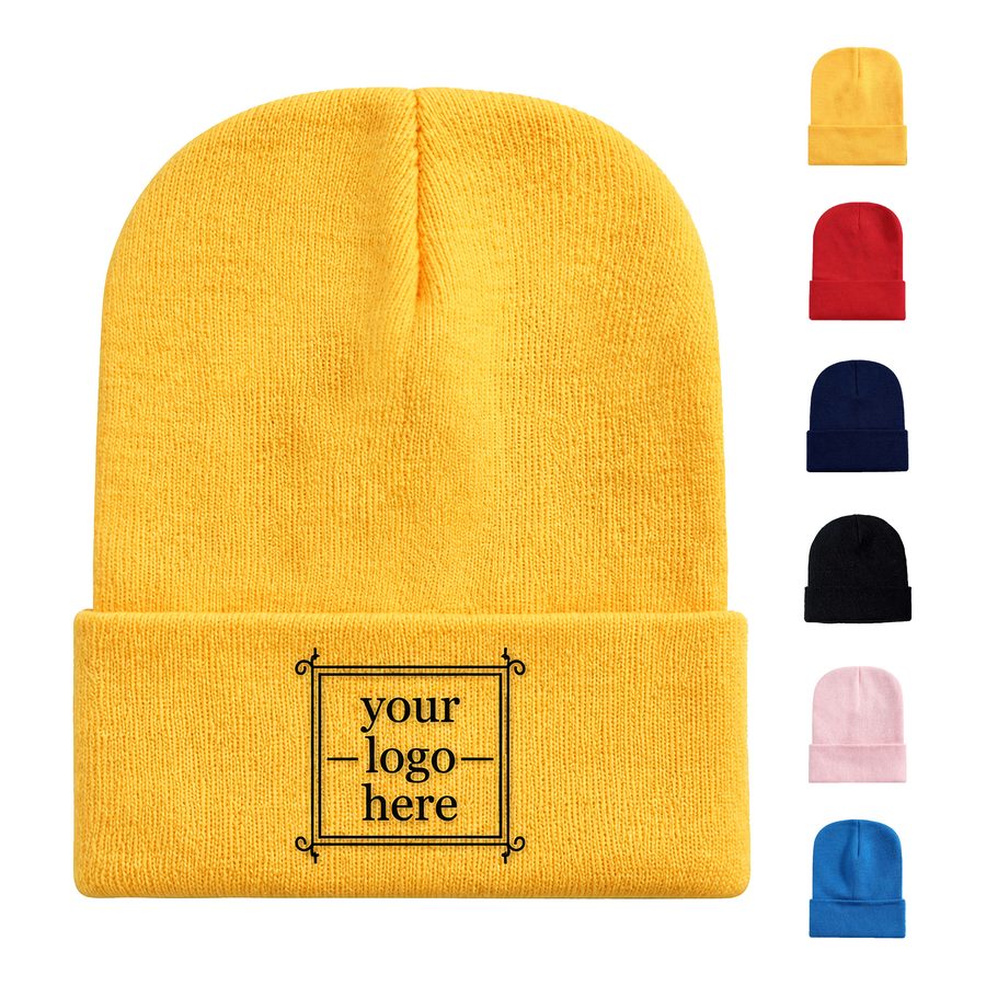 Folded-Cuff Acrylic Beanie