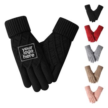 Diamond-Knit Winter Touchscreen Glove