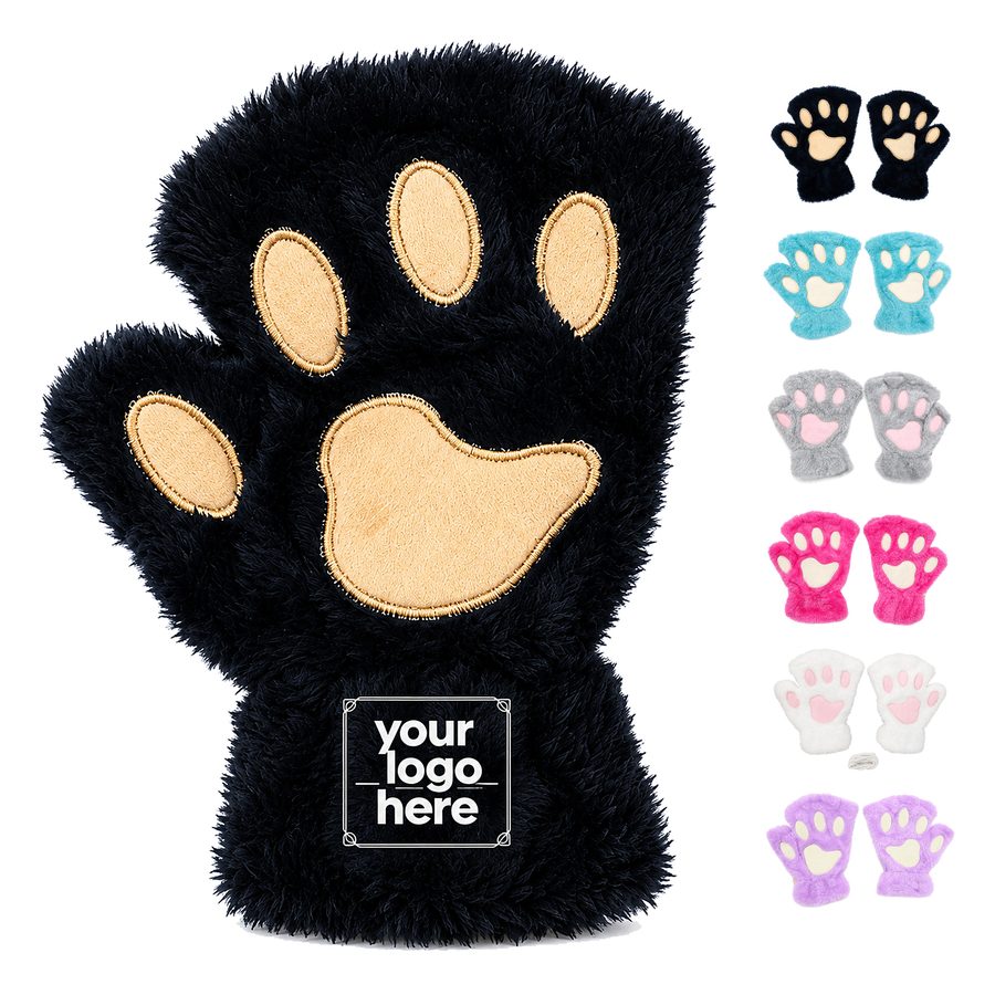 Plush Paw Glove With Extended Cuffs