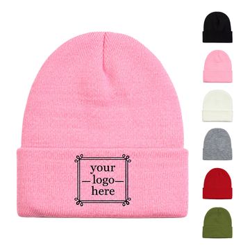 Fine-Knit Beanie With Wide Folded Cuff