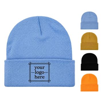Adult Acrylic Beanie With Shaped Crown Seams