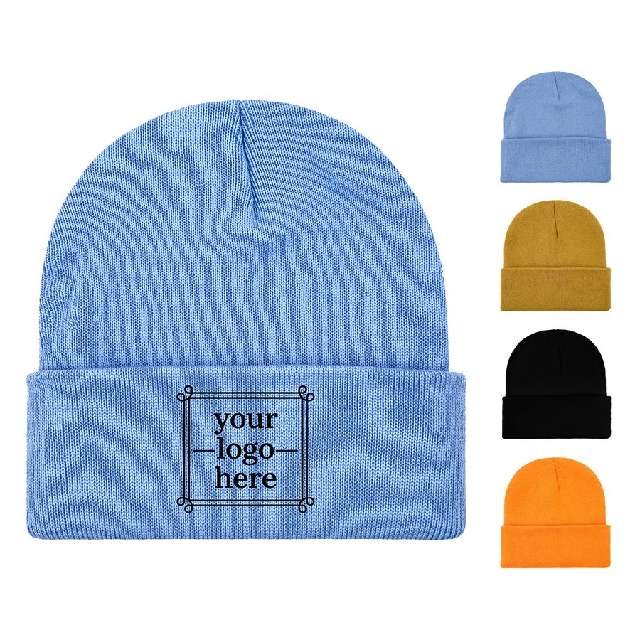 Adult Acrylic Beanie With Shaped Crown Seams