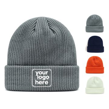 Ribbed Beanie With Fold-Over Cuff And Shaped Crown