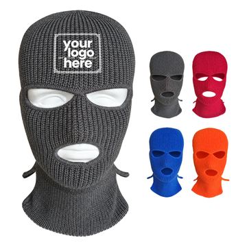 Three-Opening Knitted Balaclava With Neck Coverage