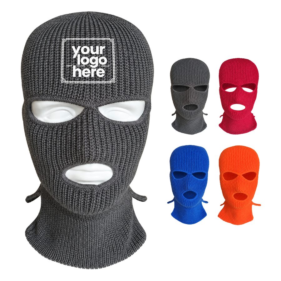 Three-Opening Knitted Balaclava With Neck Coverage