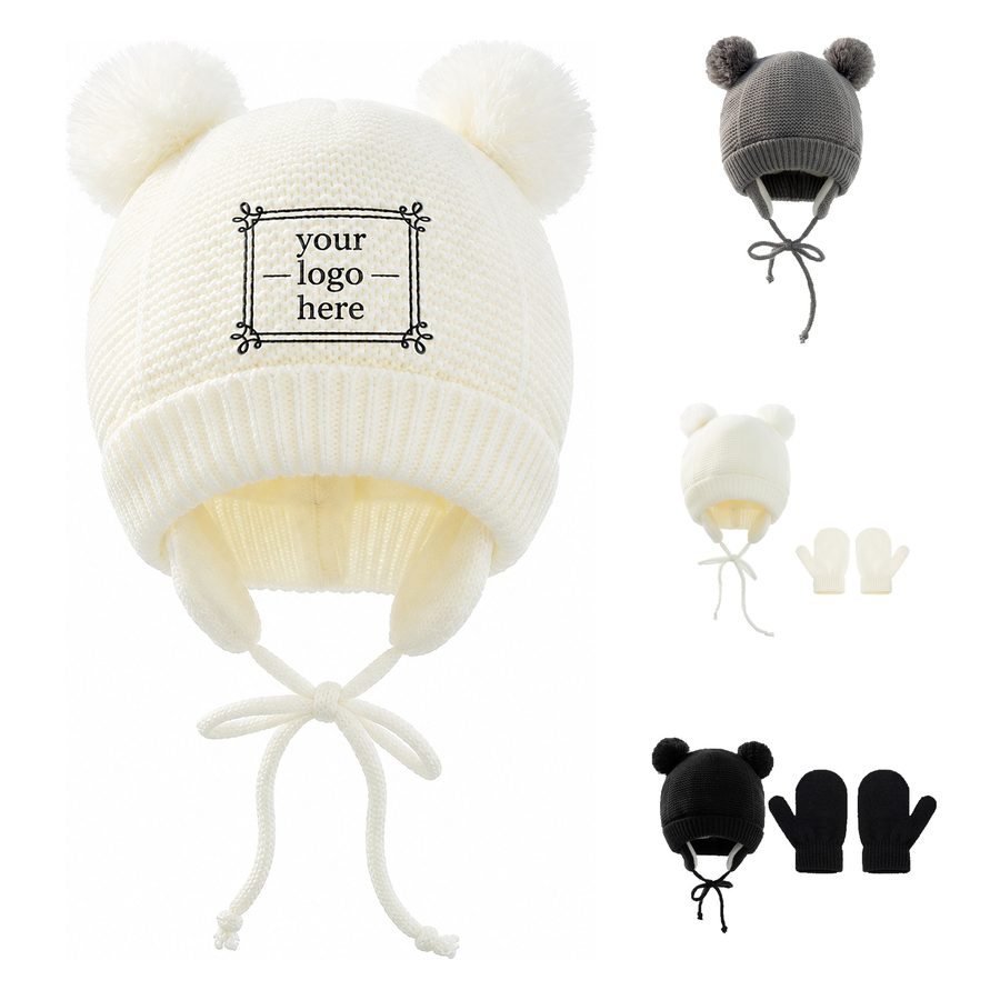 Toddler Earflap Hat And Mitten Set