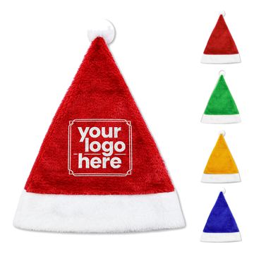Velvet Santa Hat With Wide White Cuff