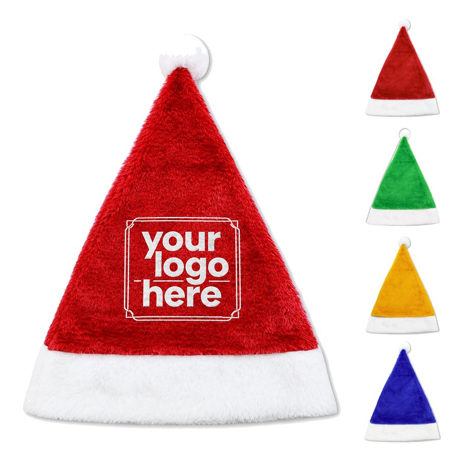 Velvet Santa Hat With Wide White Cuff