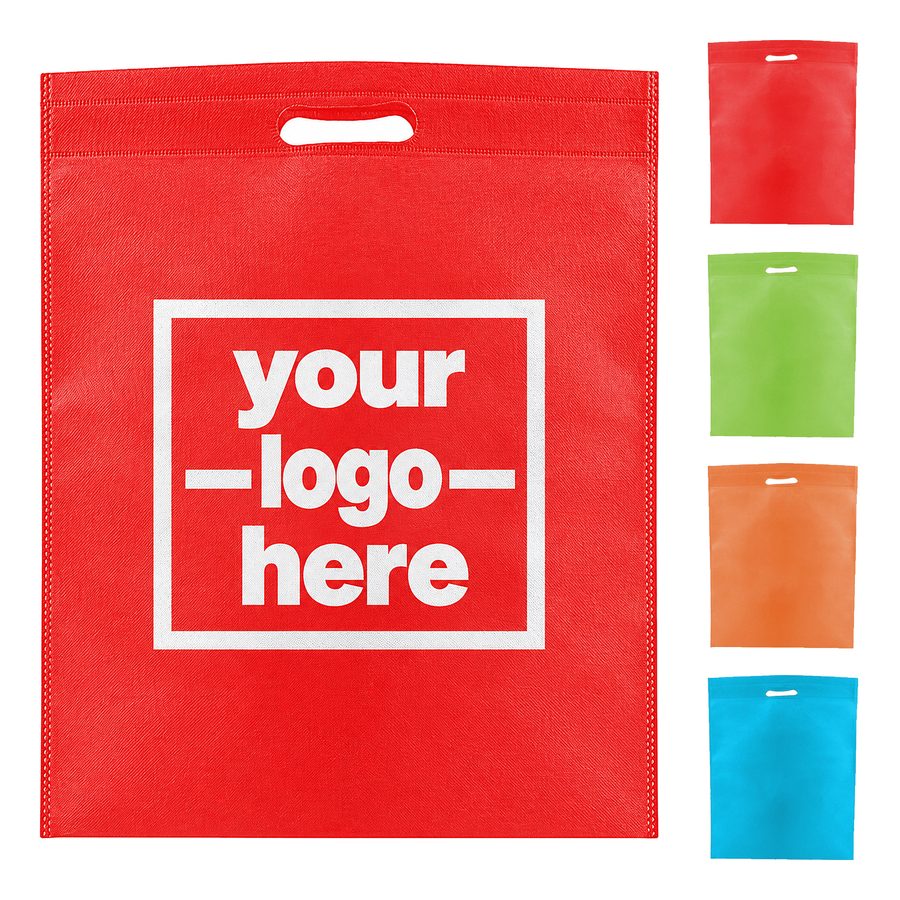 Flat Non-Woven Tote Bag With A Reinforced Top Edge