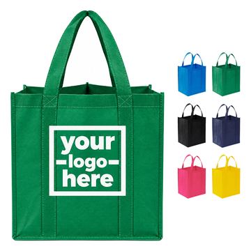 Gusseted Non-Woven Shopping Tote With Reinforced Handles