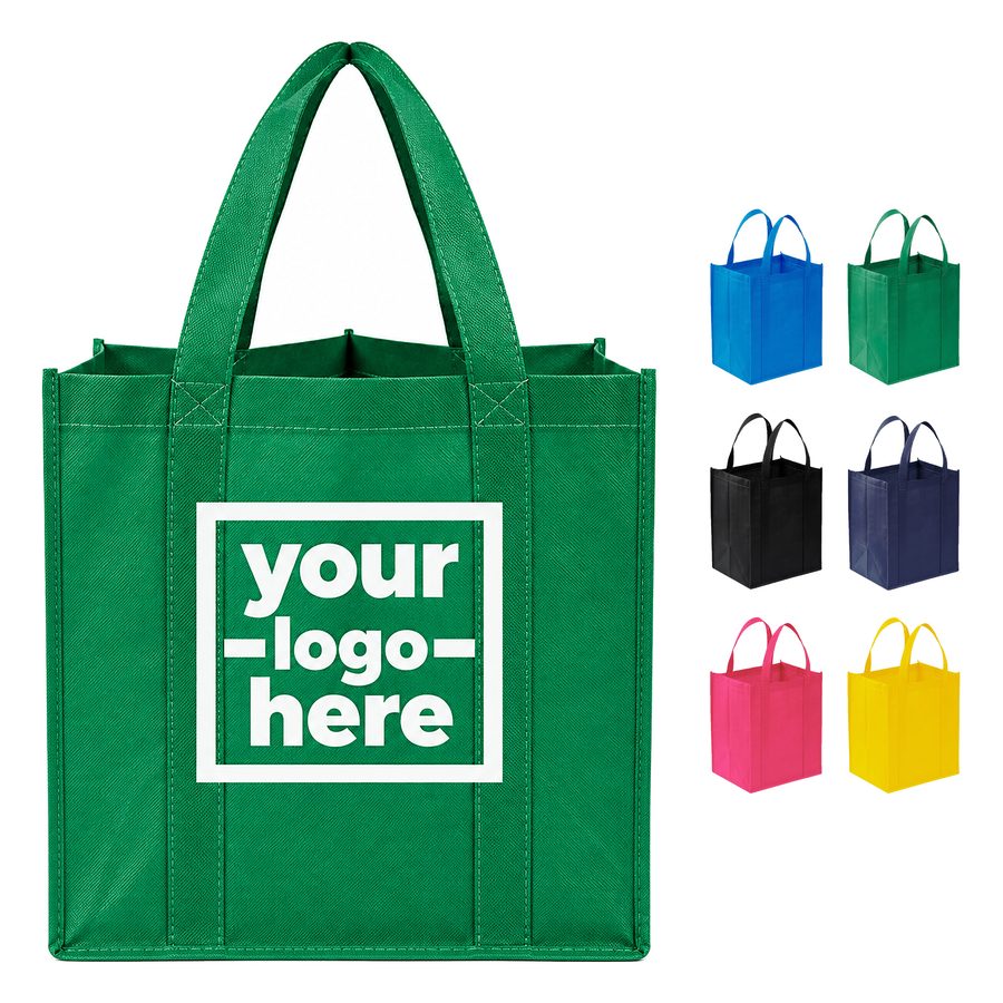 Gusseted Non-Woven Shopping Tote With Reinforced Handles