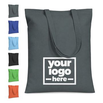 Polyester-Cotton Canvas Open-Top Tote Bag