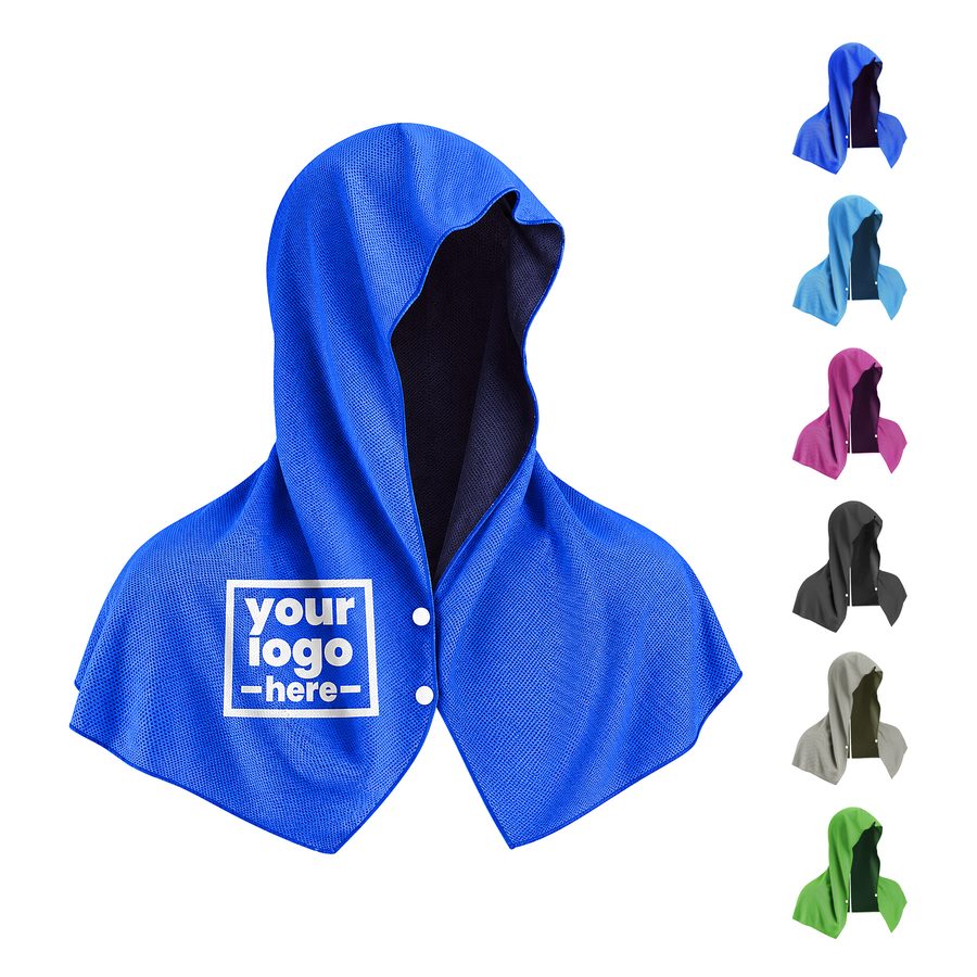 Hooded Cooling Towel With Extended Shoulder Panels