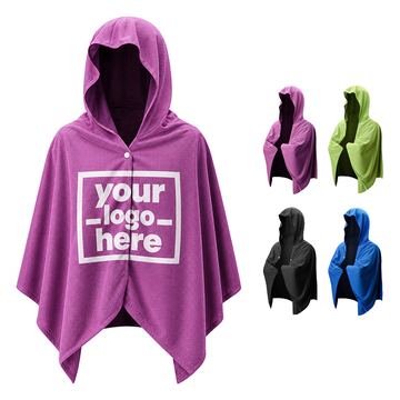 Wide Shoulder Towel With Attached Hood