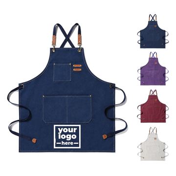 Cotton Canvas Cross-Back Work Apron