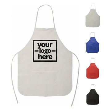 Adult Nonwoven Apron With Rounded Hem