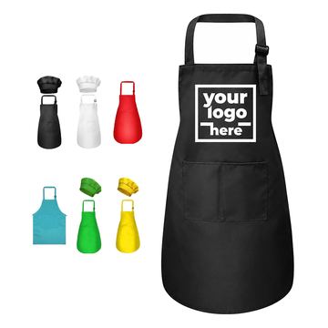 Children’s Twill Bib Apron And Chef Hat Set