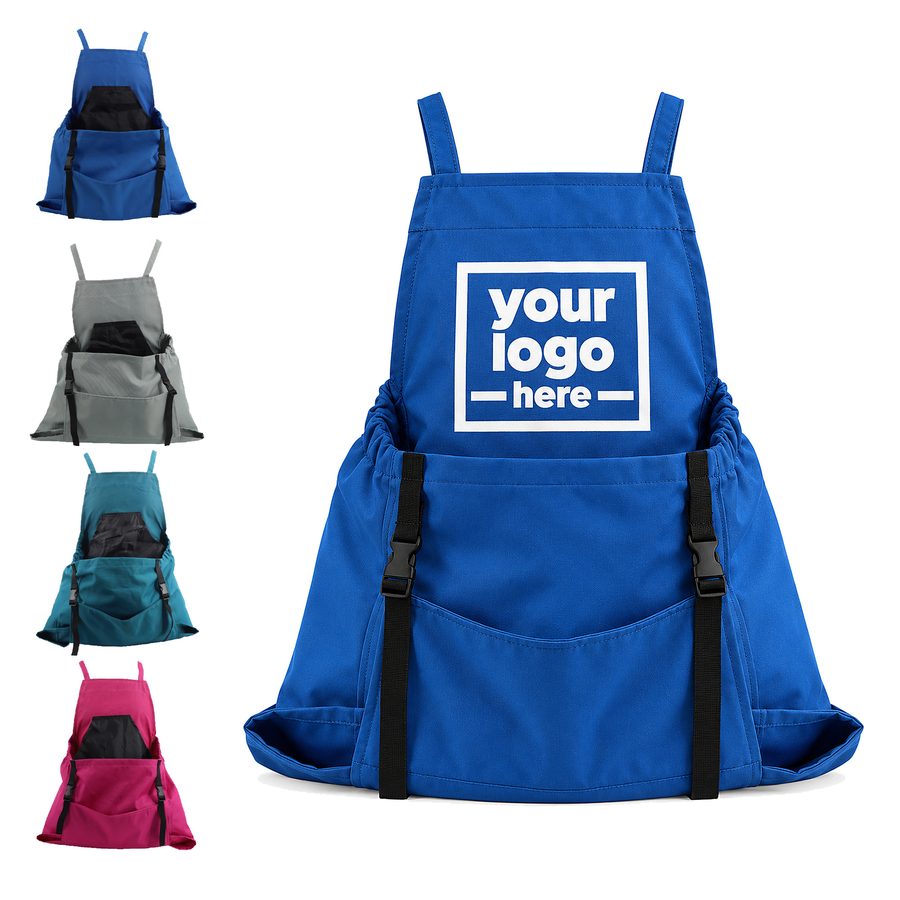 Oxford Cloth Harvest Apron With Collection Pouch